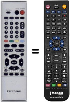 Comandos à distância equivalente Viewsonic N4060W