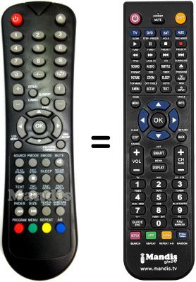 Comandos à distância equivalente Mitsai SUP9059