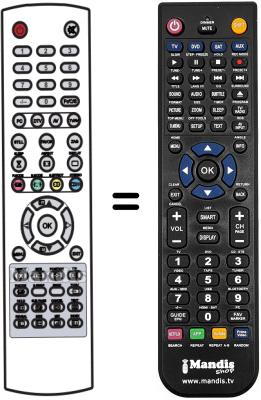 Comandos à distância equivalente Targa VISIONARYLT3220