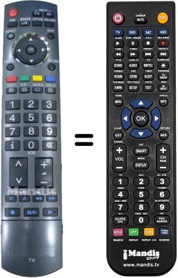 Comandos à distância equivalente Panasonic TX-26LM70LA Comandos à distância equivalente Panasonic TX-26LM70LA