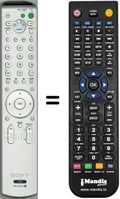 Comandos à distância equivalente Sony KDLV40A11E