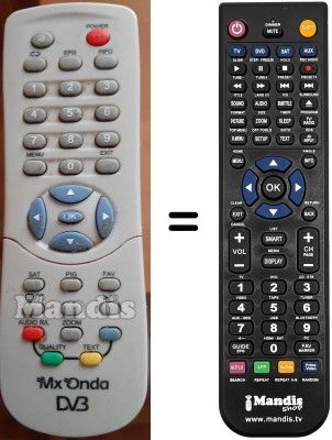 Comandos &agrave; dist&acirc;ncia equivalente MxOnda MX-STB5292