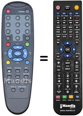 Comandos à distância equivalente MAJESTIC REMCON1354