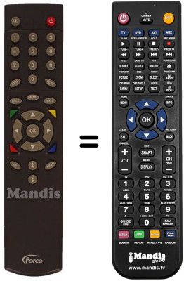 Comandos &agrave; dist&acirc;ncia equivalente Force DUOMASTER1030S