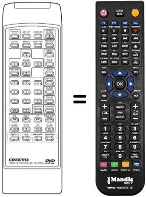 Comandos à distância equivalente RC375DV