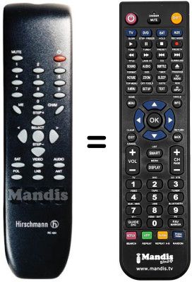 Comandos à distância equivalente RC424