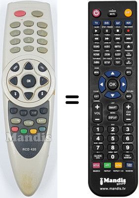 Comandos à distância equivalente RCD420