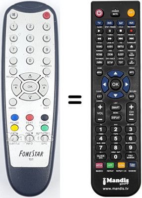 Comandos à distância equivalente Fonestar RDT710