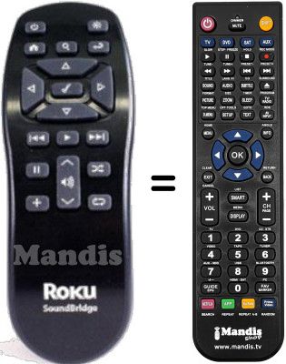 Comandos &agrave; dist&acirc;ncia equivalente ROKU SOUNDBRIDGE