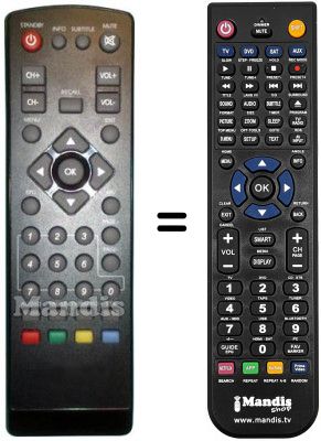 Comandos à distância equivalente REMCON1278