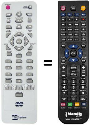 Comandos &agrave; dist&acirc;ncia equivalente Telesystem TS5.2VX