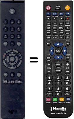 Comandos à distância equivalente Triax RC101