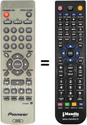 Comandos à distância equivalente Pioneer DV550