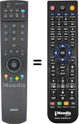 Comandos &agrave; dist&acirc;ncia equivalente LOEWE OPTA HVS57077