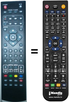 Comandos à distância equivalente Blaupunkt HVS57578