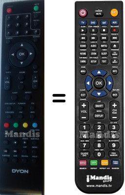 Comandos à distância equivalente DYON HVS57314