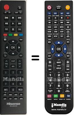 Comandos à distância equivalente Hisense HVS57473