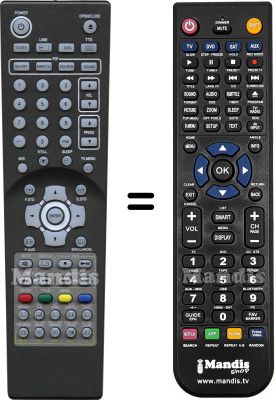 Comandos à distância equivalente Diffe HVS57641