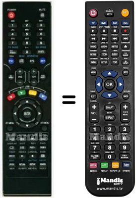 Comandos &agrave; dist&acirc;ncia equivalente Kenstar HVS57510