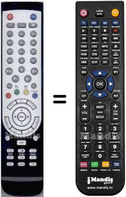 Comandos à distância equivalente Telefunken HVS57658