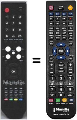 Comandos à distância equivalente HVS57580