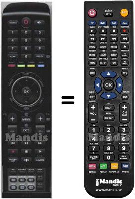 Comandos à distância equivalente HVS57650