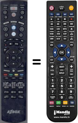 Comandos &agrave; dist&acirc;ncia equivalente AZ-BOX WHV12363W