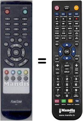 Comandos à distância equivalente Fonestar WHV14815W