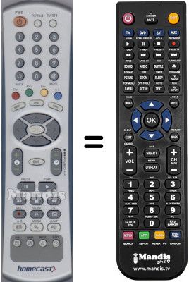 Comandos à distância equivalente WHV15804W