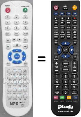 Comandos &agrave; dist&acirc;ncia equivalente Npg WHV15970W