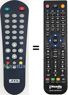 Comandos &agrave; dist&acirc;ncia equivalente Axil WHV12368W