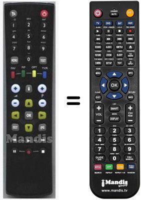 Comandos à distância equivalente Benq HVS53496