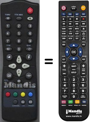 Comandos à distância equivalente HVS54705