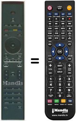 Comandos à distância equivalente Philips HVS59560