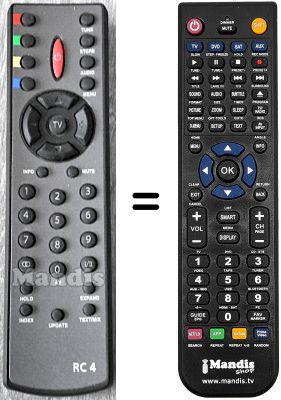 Comandos &agrave; dist&acirc;ncia equivalente Continental Edison HVS54654