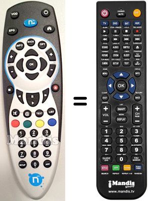 Comandos &agrave; dist&acirc;ncia equivalente HVS53273