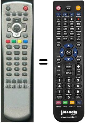 Comandos à distância equivalente HVS54014