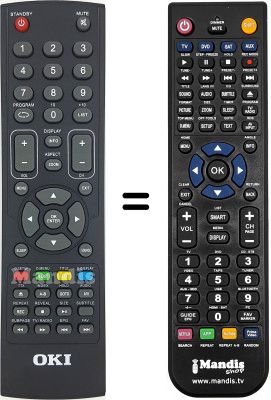 Comandos à distância equivalente Oki WHV12073