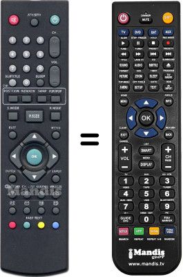 Comandos à distância equivalente Belson WHV15794