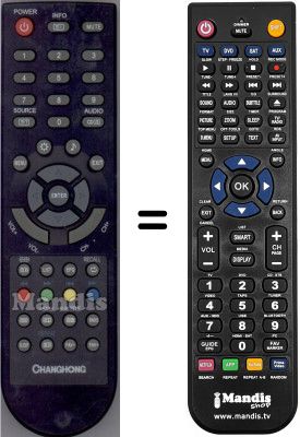 Comandos à distância equivalente Changhong WHV14327