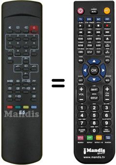 Comandos à distância equivalente SEC0546 Comandos à distância equivalente SEC0546