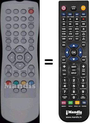 Comandos à distância equivalente Goodmans SEC15383