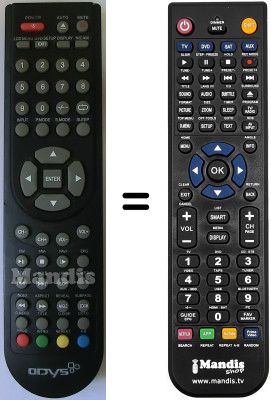 Comandos à distância equivalente Odys SEC14486