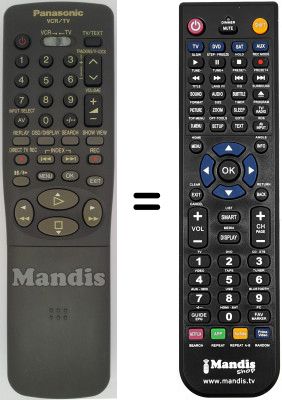 Comandos à distância equivalente Panasonic SEC2771