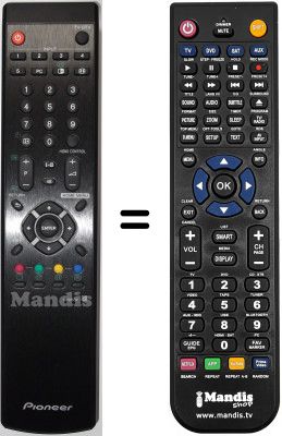 Comandos à distância equivalente Pioneer WHV15635