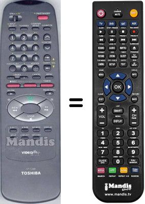 Comandos &agrave; dist&acirc;ncia equivalente Toshiba WHV15218