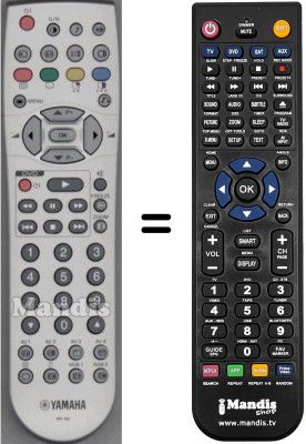 Comandos à distância equivalente Yamaha WHV3422