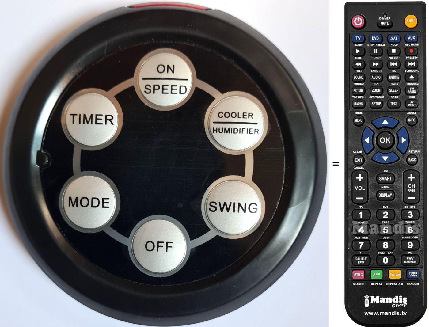 Comandos &agrave; dist&acirc;ncia equivalente Air Cooler