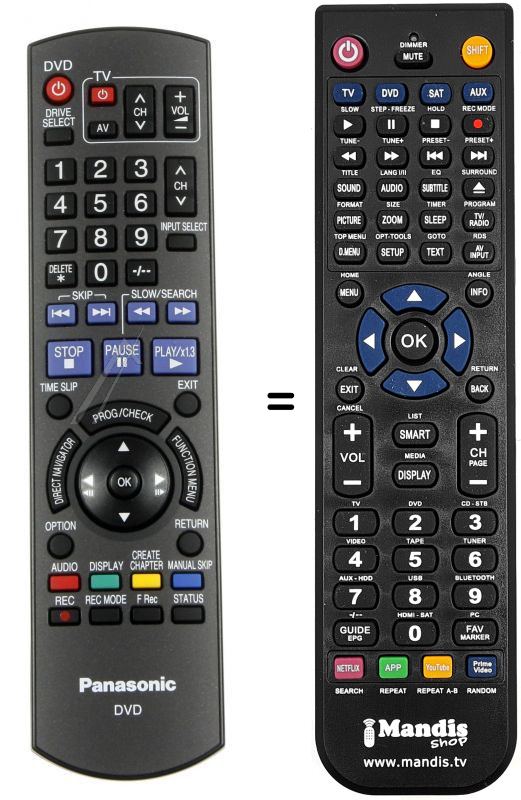 Comandos à distância equivalente N2QAYB000134